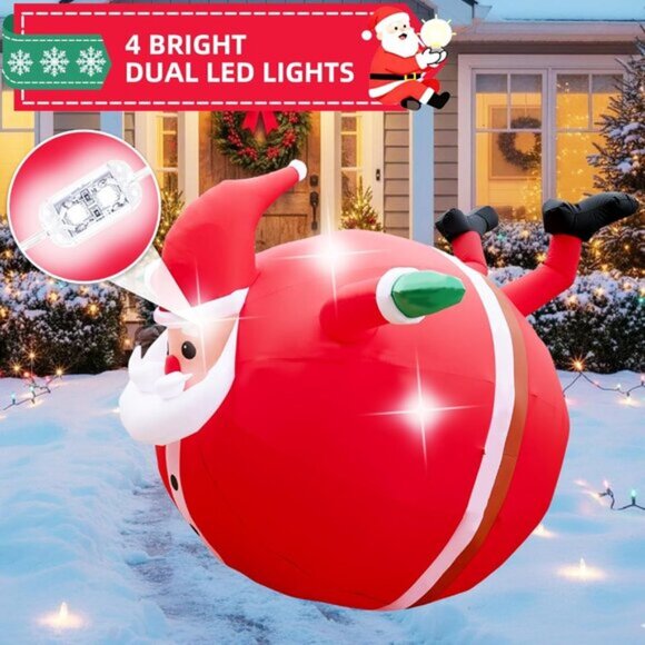 🆕9FT Christmas Inflatables Santa Claus Decoration for Indoor Outdoor Decor - Picture 8 of 10
